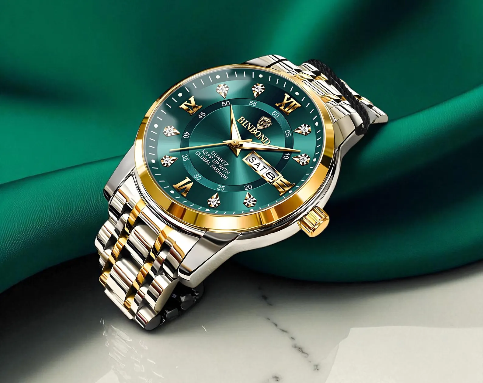 Luxury Men’s Diver Watch – 30ATM Waterproof Quartz Sport Watch with Date Display - Image 1